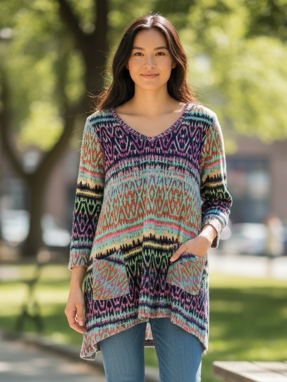 🫶🏻 Studio JPR Lightweight Boho Sweater with Pockets